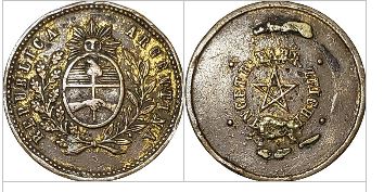 Botón monetario argentino