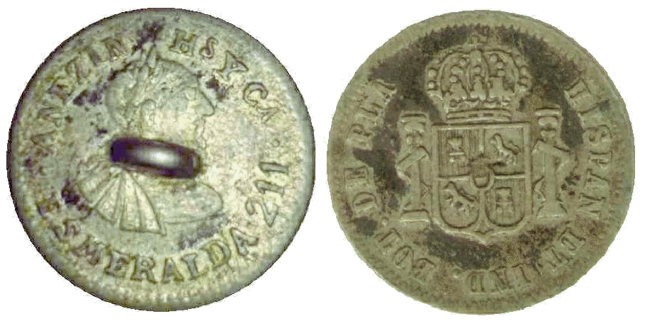 Botón Antiguo Hispan Et Ind Rex 